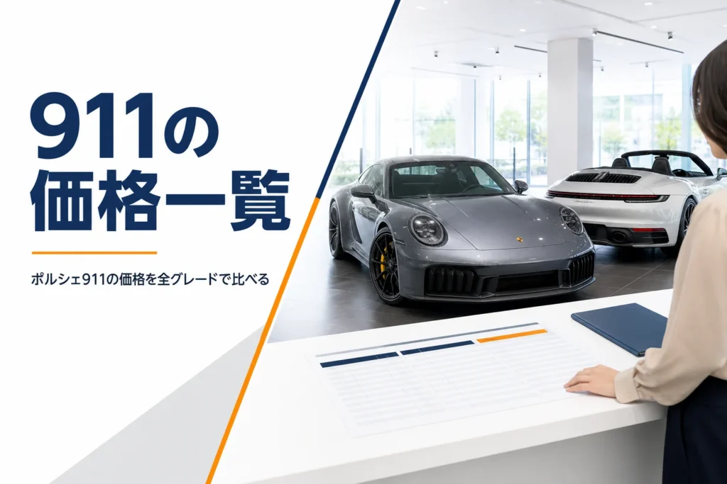 ショールームに並ぶ911のクーペとカブリオレ