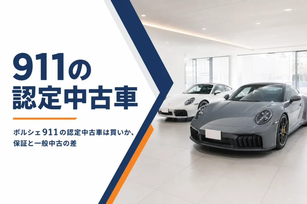 ショールームに並ぶ中古のポルシェ911
