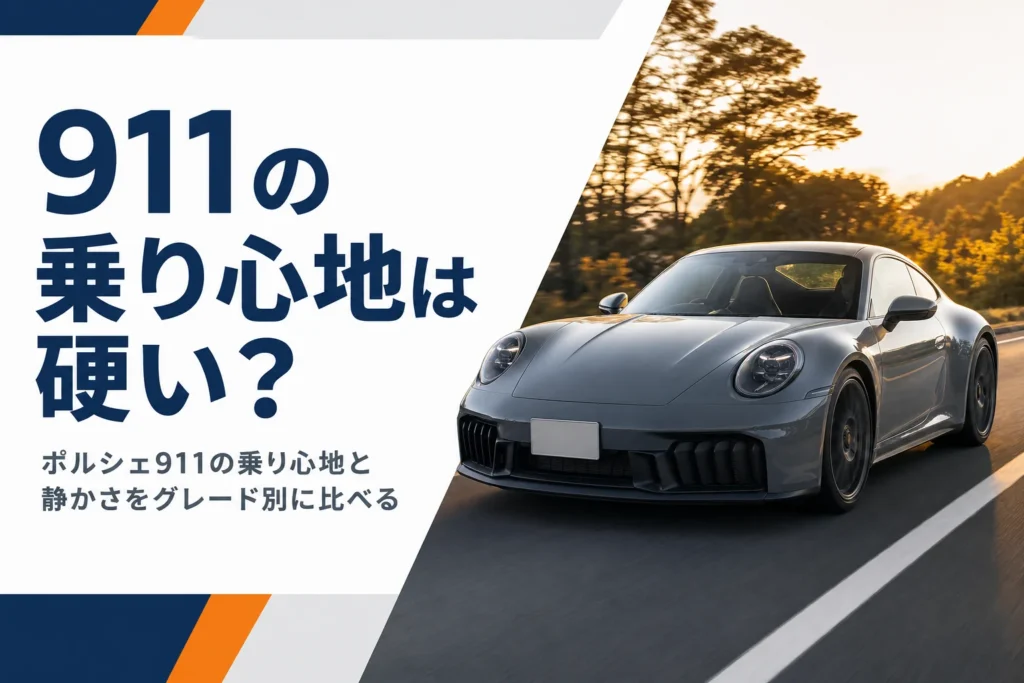 郊外の道を走る現行型911クーペ