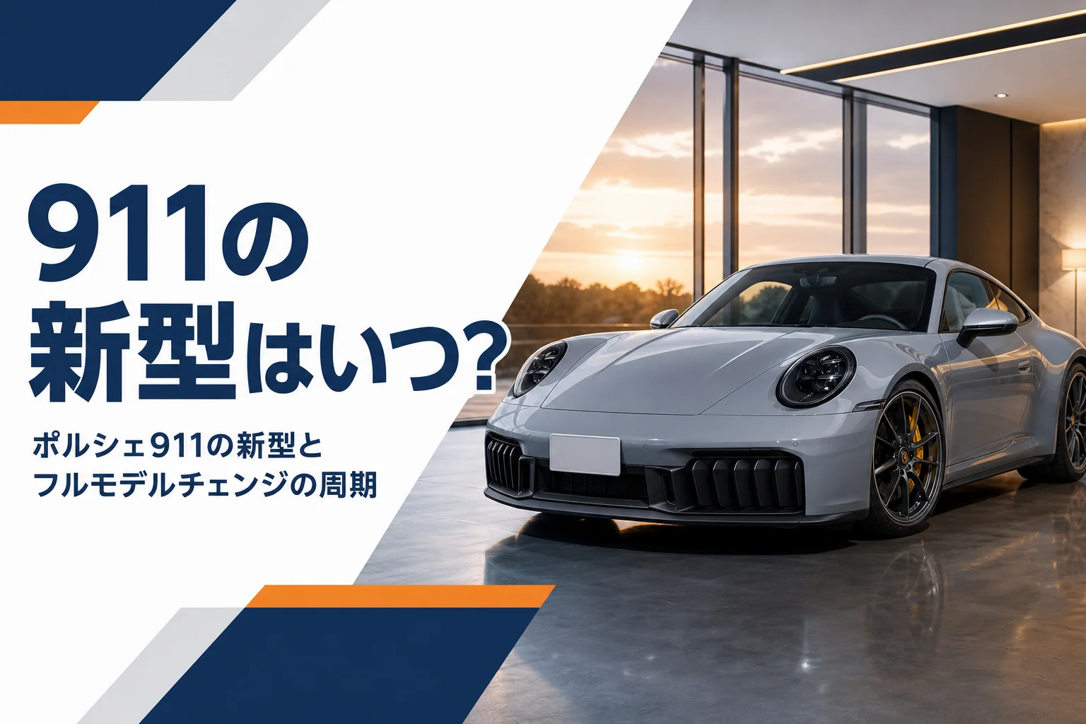 ショールームに置かれた現行型のポルシェ911