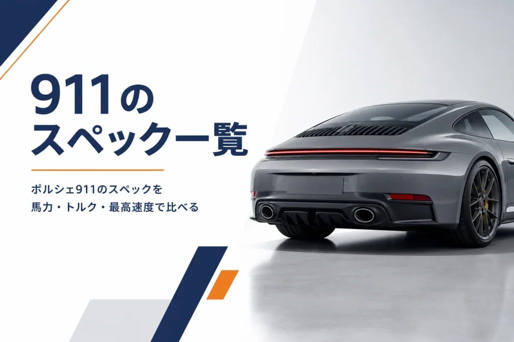 ポルシェ911を斜め後ろから見たリアビュー