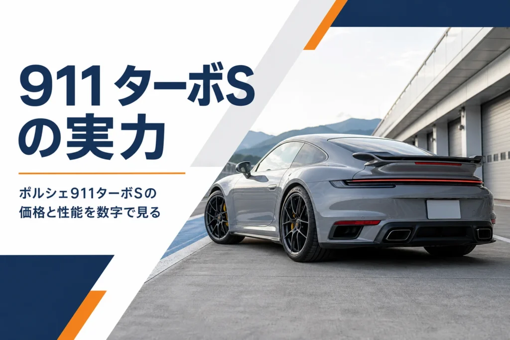 ピットレーン前に停まる911ターボS